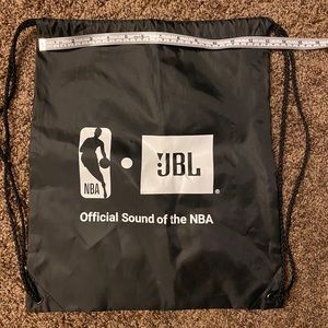 Black pull string bag